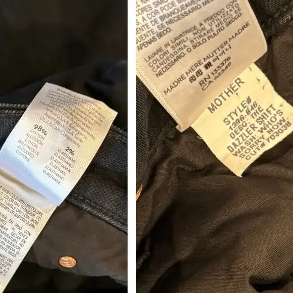 MOTHER Superior The Dazzler Shift Jeans Size 27
